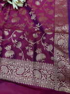 Elegant Purple Banarasi Silk Suit Set - Luxurion World