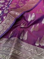 Elegant Purple Banarasi Silk Suit Set - Luxurion World
