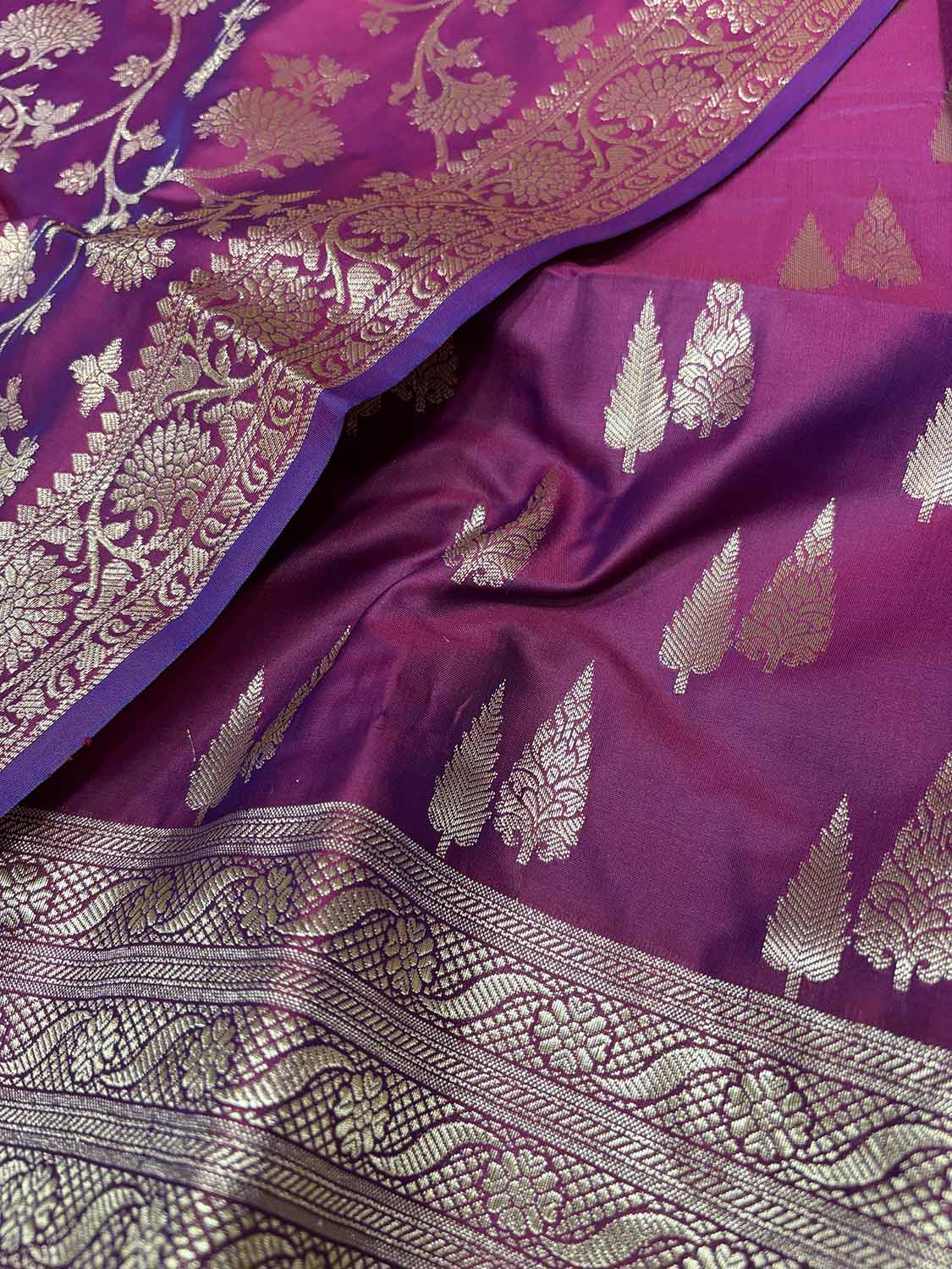 Elegant Purple Banarasi Silk Suit Set - Luxurion World