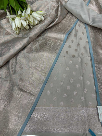 Pastel Banarasi Silk Suit Set - Elegant and Timeless - Luxurion World