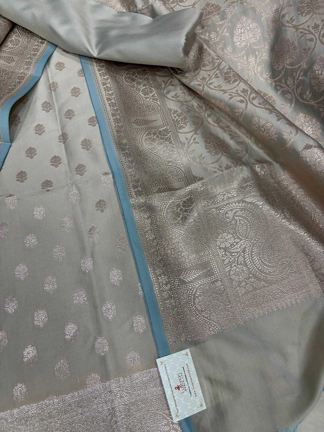 Pastel Banarasi Silk Suit Set - Elegant and Timeless - Luxurion World