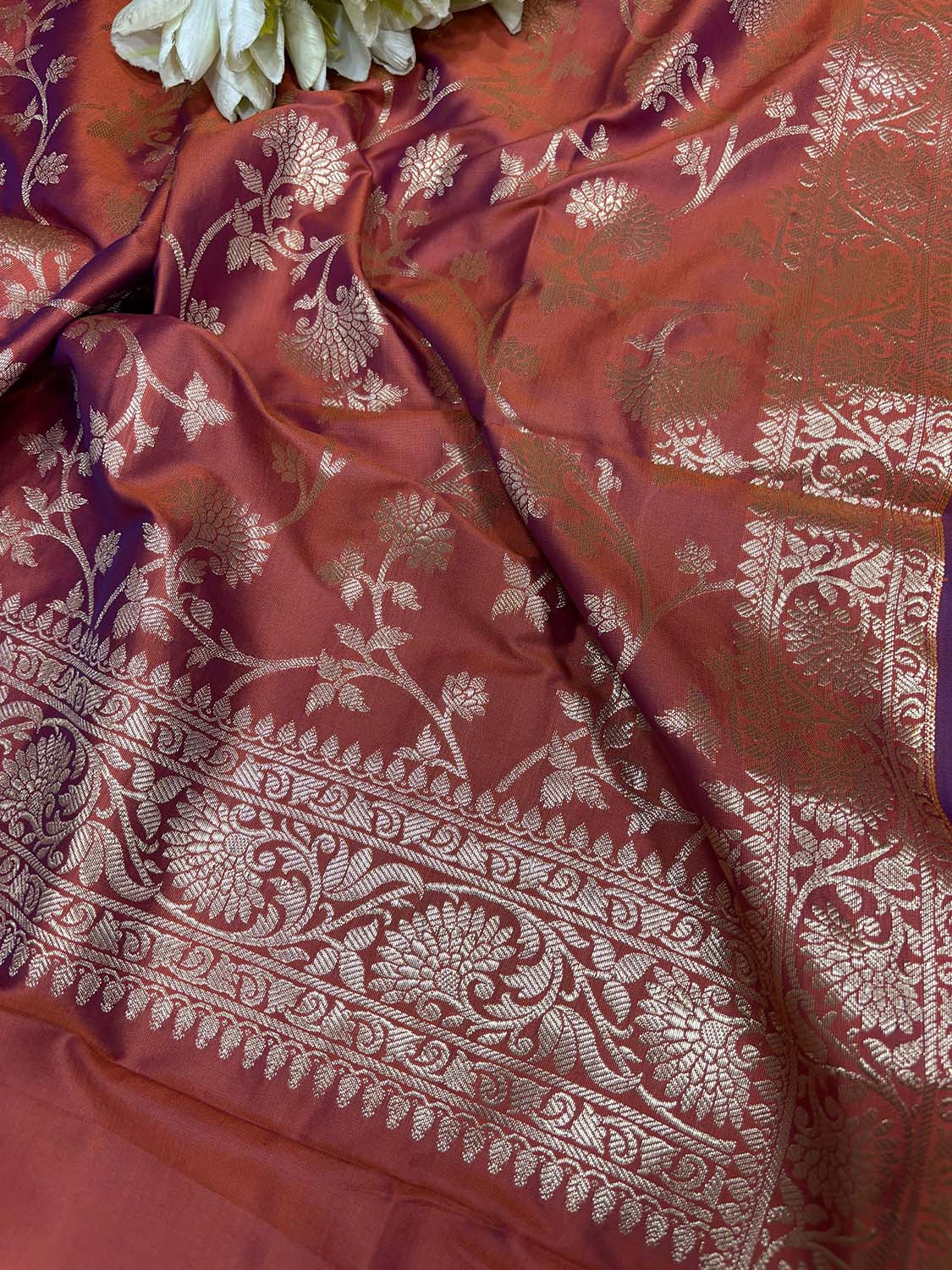 Elegant Brown Banarasi Silk Suit Set - Luxurion World