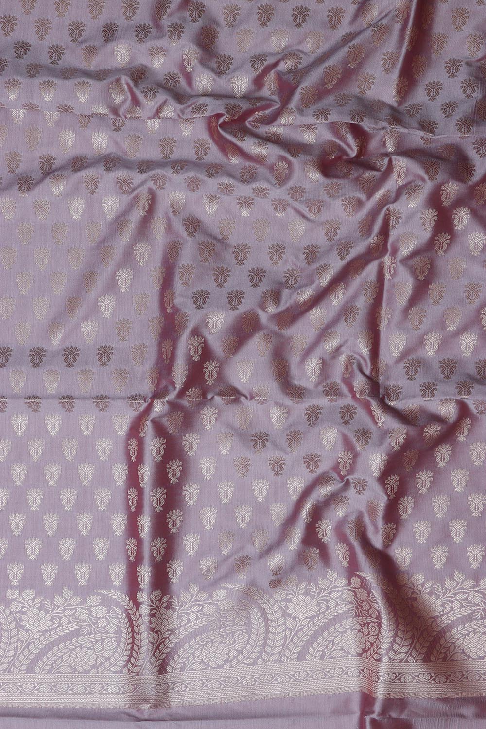 Stunning Pink Banarasi Silk Three Piece Unstitched Suit Set - Luxurion World