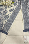 Pastel  Banarasi Cotton Silk Three Piece Unstitched Suit Set