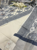 Pastel  Banarasi Cotton Silk Three Piece Unstitched Suit Set