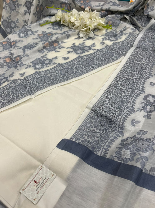 IS4B1KB426091901 Pastel  Banarasi Cotton Silk Three Piece Unstitched Suit Set