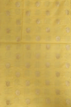Yellow Banarasi Cotton Three Piece Unstitched Flower Design Suit Set - Luxurion World