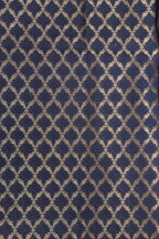 Blue Banarasi Cotton Three Piece Unstitched Suit Set - Luxurion World