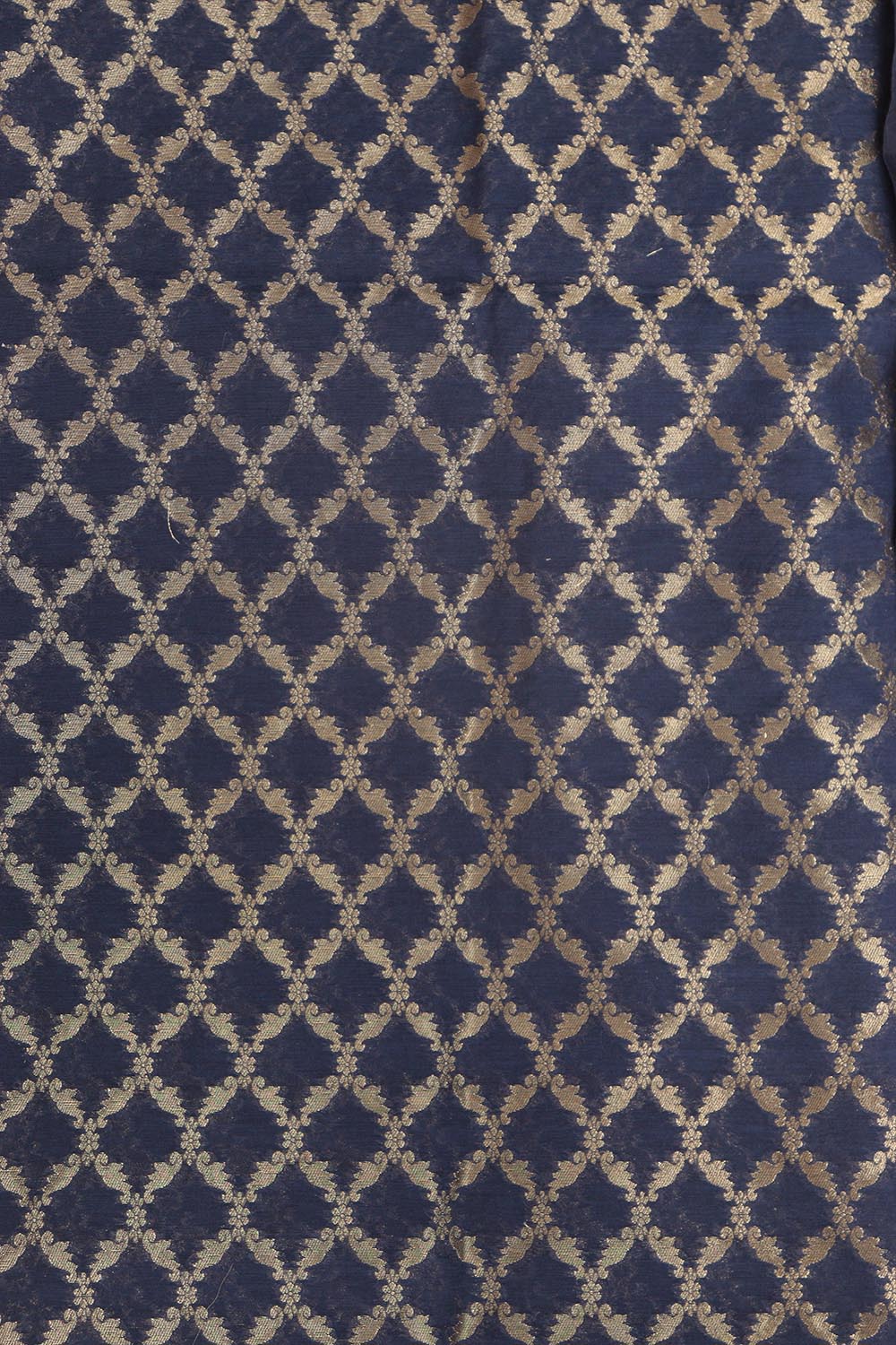 Blue Banarasi Cotton Three Piece Unstitched Suit Set - Luxurion World