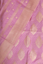 Purple Banarasi Cotton Three Piece Unstitched Suit Set - Luxurion World