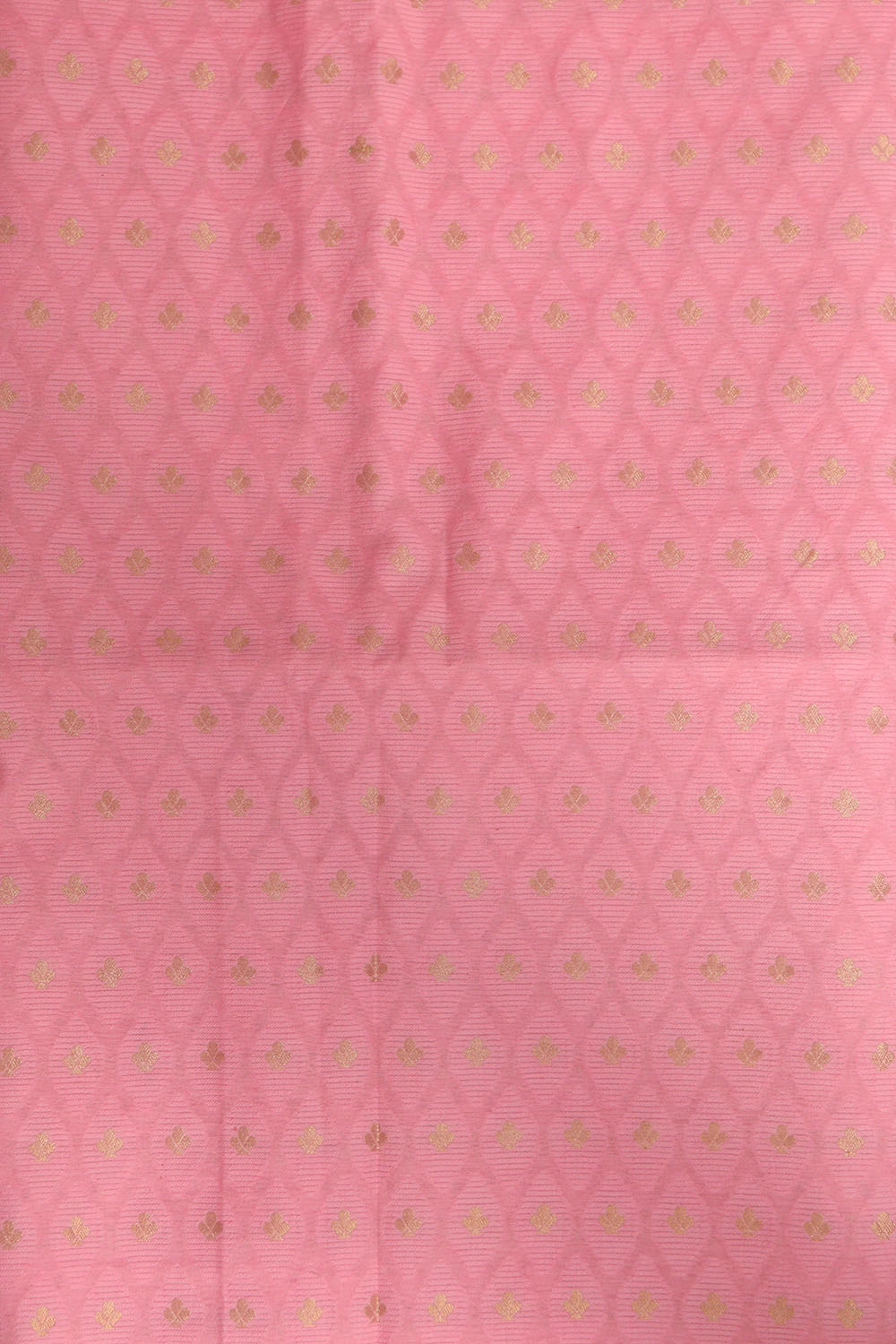 Pink Banarasi Cotton Three Piece Stripe Design Unstitched Suit Set - Luxurion World