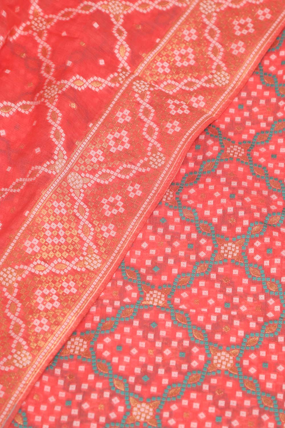 Pink Banarasi Cotton Silk Three Piece Unstitched Suit Set - Luxurion World