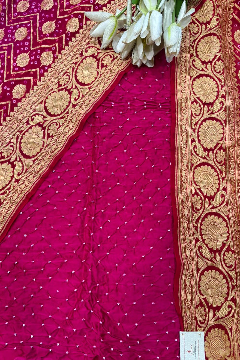 Pink Bandhani Modal Silk Suit With Bandhani Pure Georgette Dupatta - Luxurion World