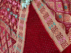 Red Bandhani Modal Silk Suit With Bandhani Pure Georgette Dupatta - Luxurion World