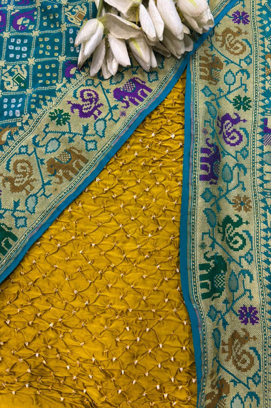 Yellow Bandhani Modal Silk Suit With Bandhani Pure Georgette Dupatta - Luxurion World