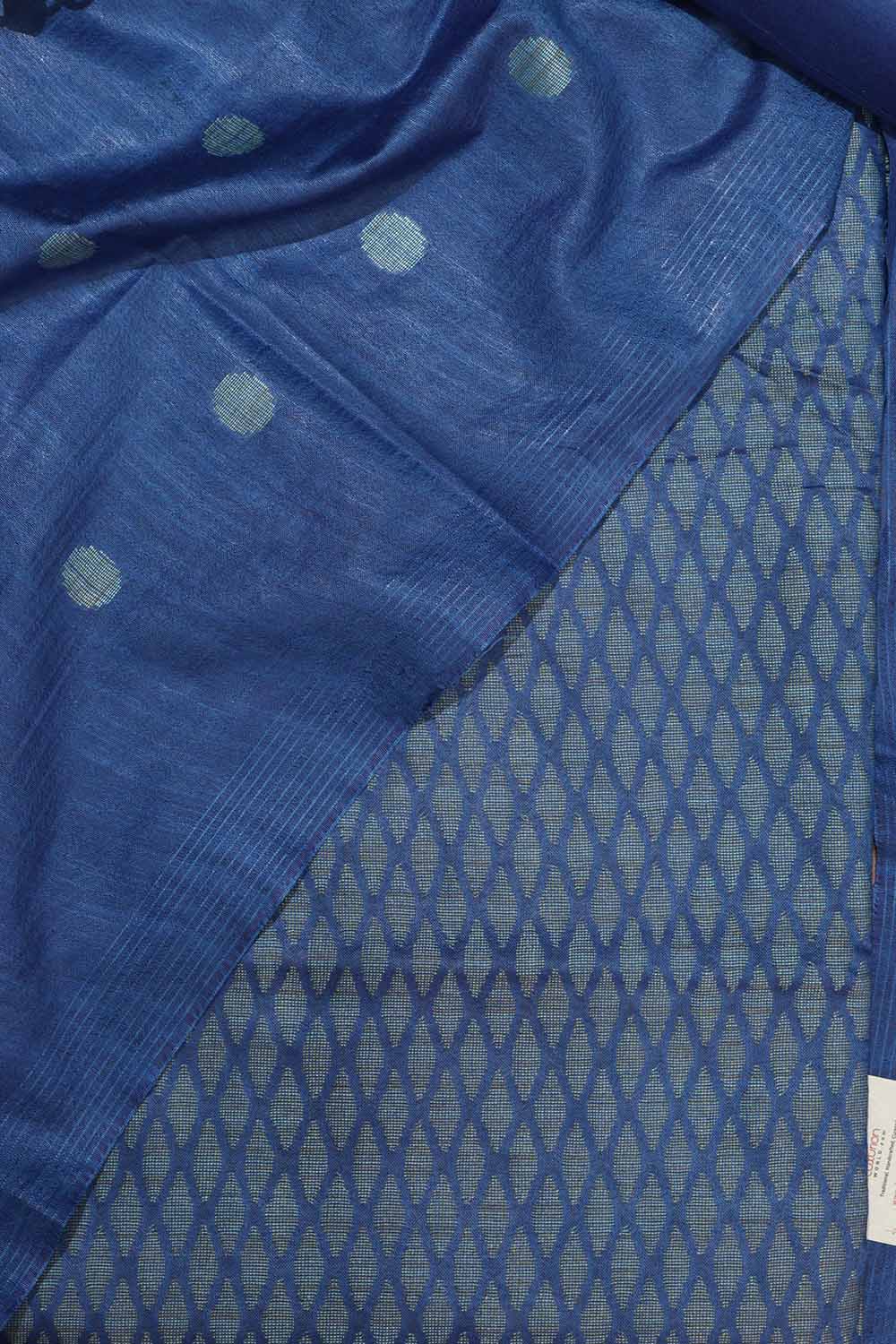 Stylish Blue Bhagalpur Cotton Silk Suit Set - Unstitched 3-Piece - Luxurion World