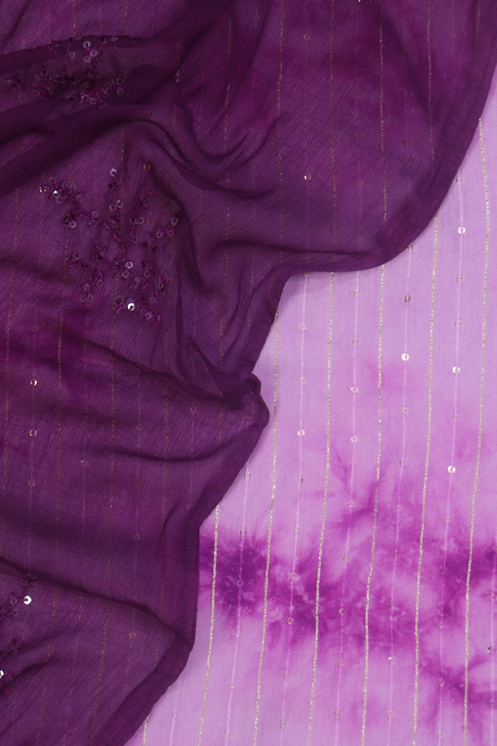 Pink Tie-Dye Suit & Purple Georgette Dupatta: A Chic Trendsetter - Luxurion World