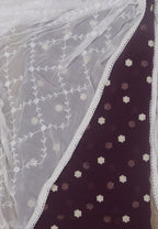 Shimmering Purple Georgette Suit with Dyeable Dupatta and Sparkling Sequins - Luxurion World