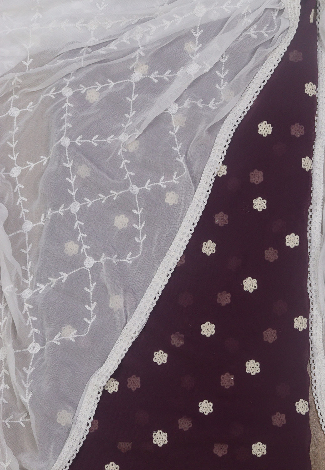 Shimmering Purple Georgette Suit with Dyeable Dupatta and Sparkling Sequins - Luxurion World