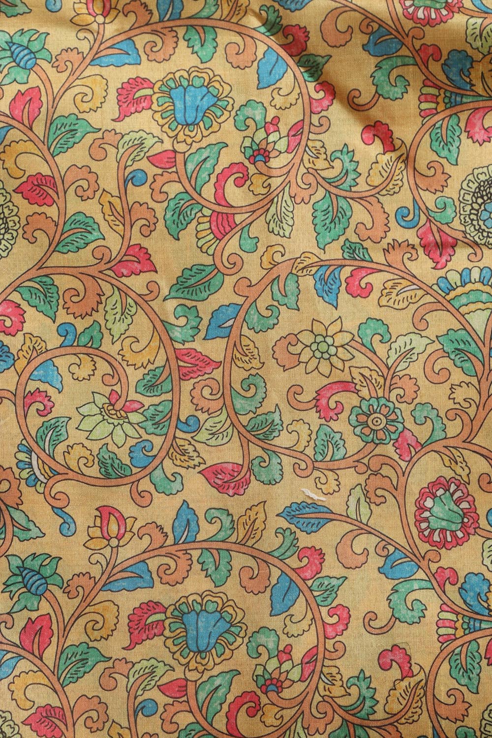 Yellow Kalamkari Digital Printed Tussar Silk Suit With Banarasi Tissue Dupatta - Luxurion World