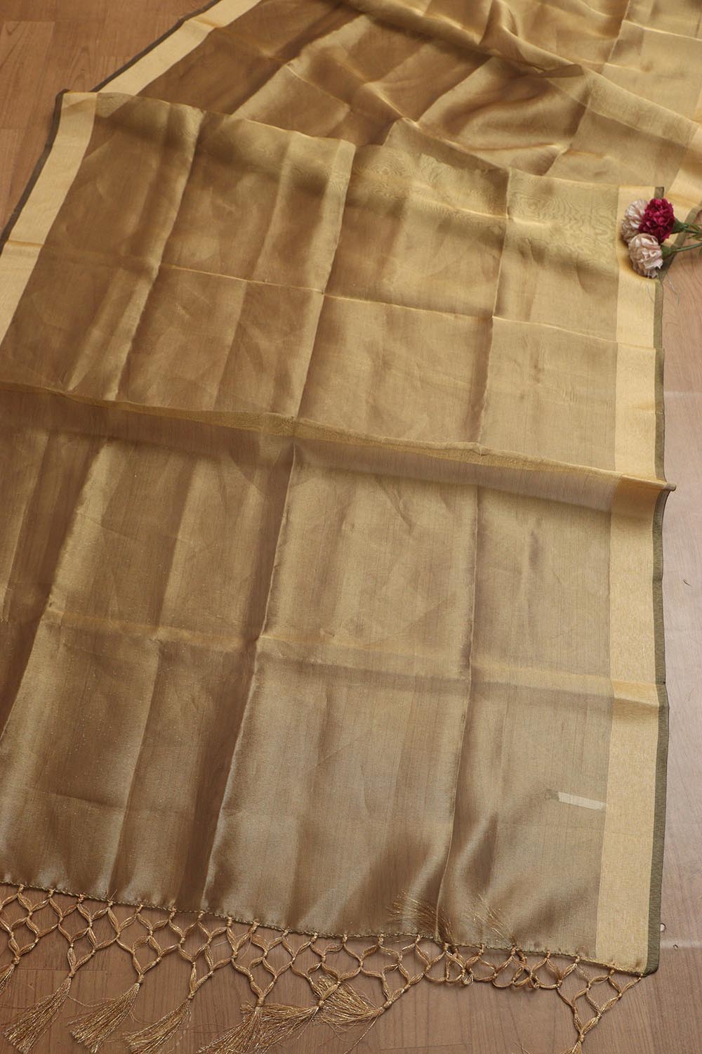 Yellow Kalamkari Digital Printed Tussar Silk Suit With Banarasi Tissue Dupatta - Luxurion World