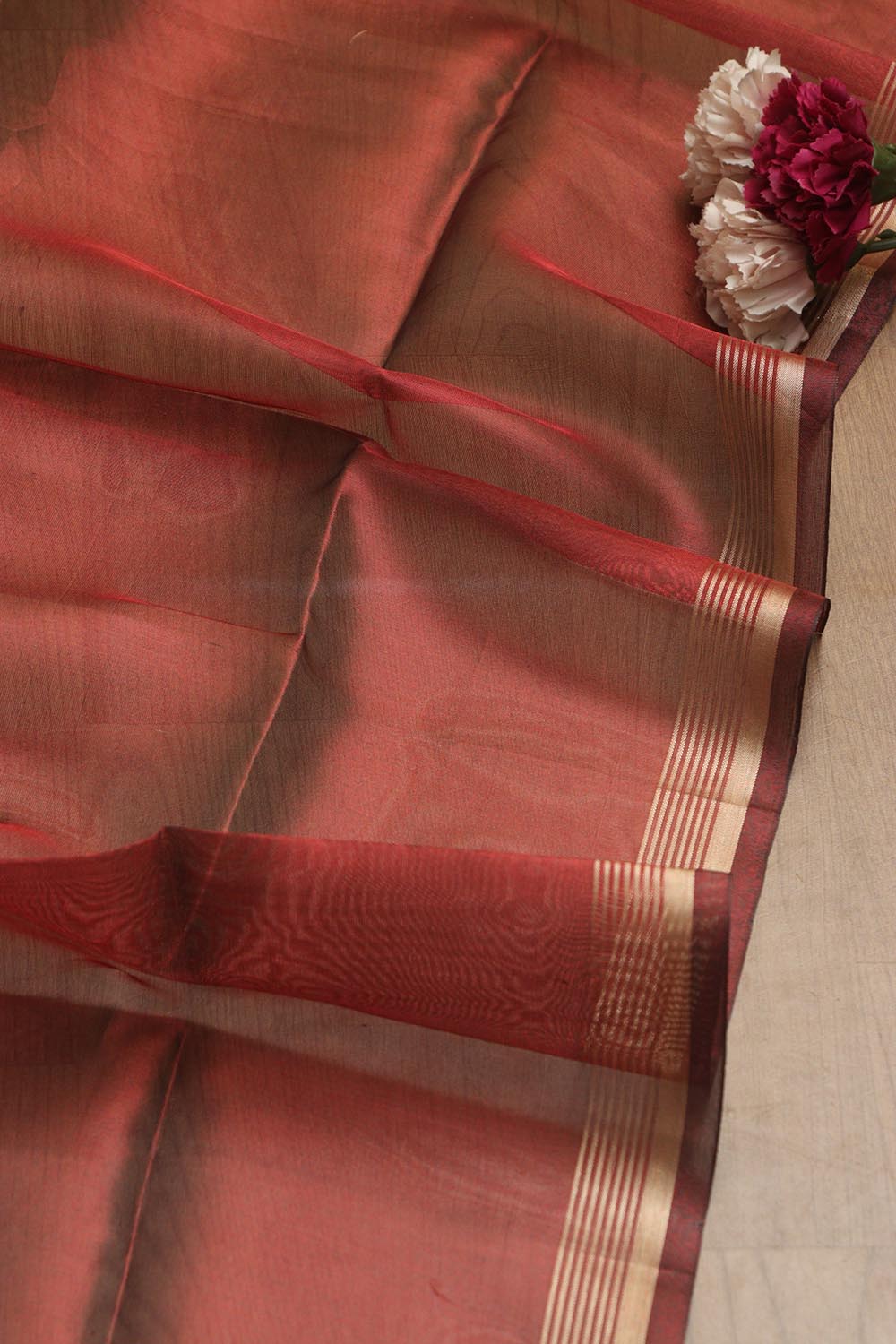 Elegant Grey Patola Design Tussar Silk Suit With Maroon Banarasi Tissue Dupatta - Luxurion World