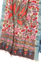 Blue Modal Silk Suit With Pastel with Multicolor Hand Painted Kalamkari Silk Dupatta - Luxurion World