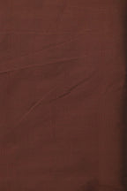 Brown Banarasi Plain Silk Suit With Kantha Hand Embroidered Tussar Silk Dupatta - Luxurion World