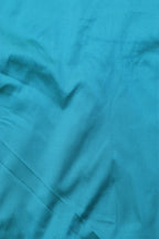 Blue Plain Silk Suit With Pink Hand Embroidered Bangalore Silk Dupatta - Luxurion World