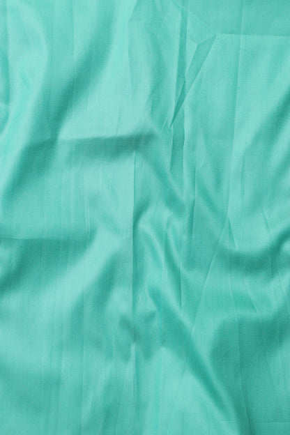 Sea Green Plain Silk Suit With Blue Hand Embroidered Bangalore Silk Dupatta - Luxurion World