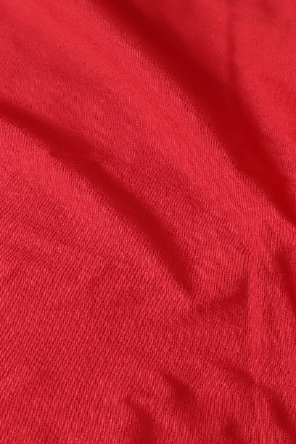 Reddish Pink Plain Silk Suit With Red Hand Embroidered Bangalore Silk Dupatta - Luxurion World