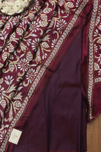 Stunning Purple Plain Silk Suit With Purple Hand Embroidered Bangalore Silk Dupatta - Luxurion World