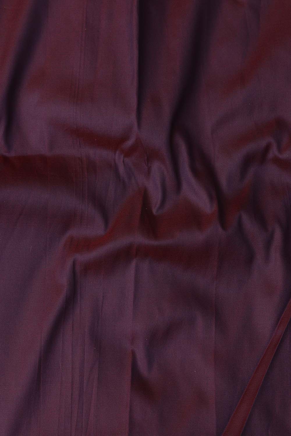 Stunning Purple Plain Silk Suit With Purple Hand Embroidered Bangalore Silk Dupatta - Luxurion World