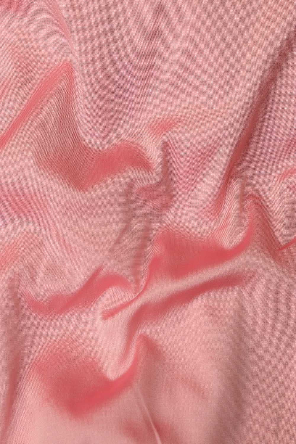 Pink Plain Silk Suit With Red Hand Embroidered Bangalore Silk Dupatta - Luxurion World