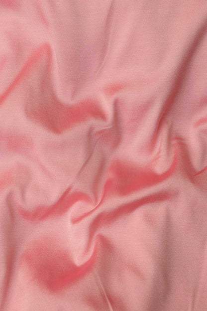 Pink Plain Silk Suit With Red Hand Embroidered Bangalore Silk Dupatta - Luxurion World