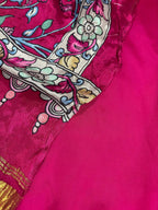 Pink Plain Silk Suit With Pink Digital Printed Patola Design Modal Silk Dupatta - Luxurion World