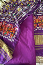 Stunning Purple Plain Silk Suit With Purple Digital Printed Patola Design Modal Silk Dupatta - Luxurion World