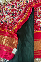 Green Plain Silk Suit With Pink Digital Printed Patola Design Modal Silk Dupatta - Luxurion World