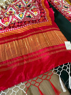 Green Plain Silk Suit With Pink Digital Printed Patola Design Modal Silk Dupatta - Luxurion World
