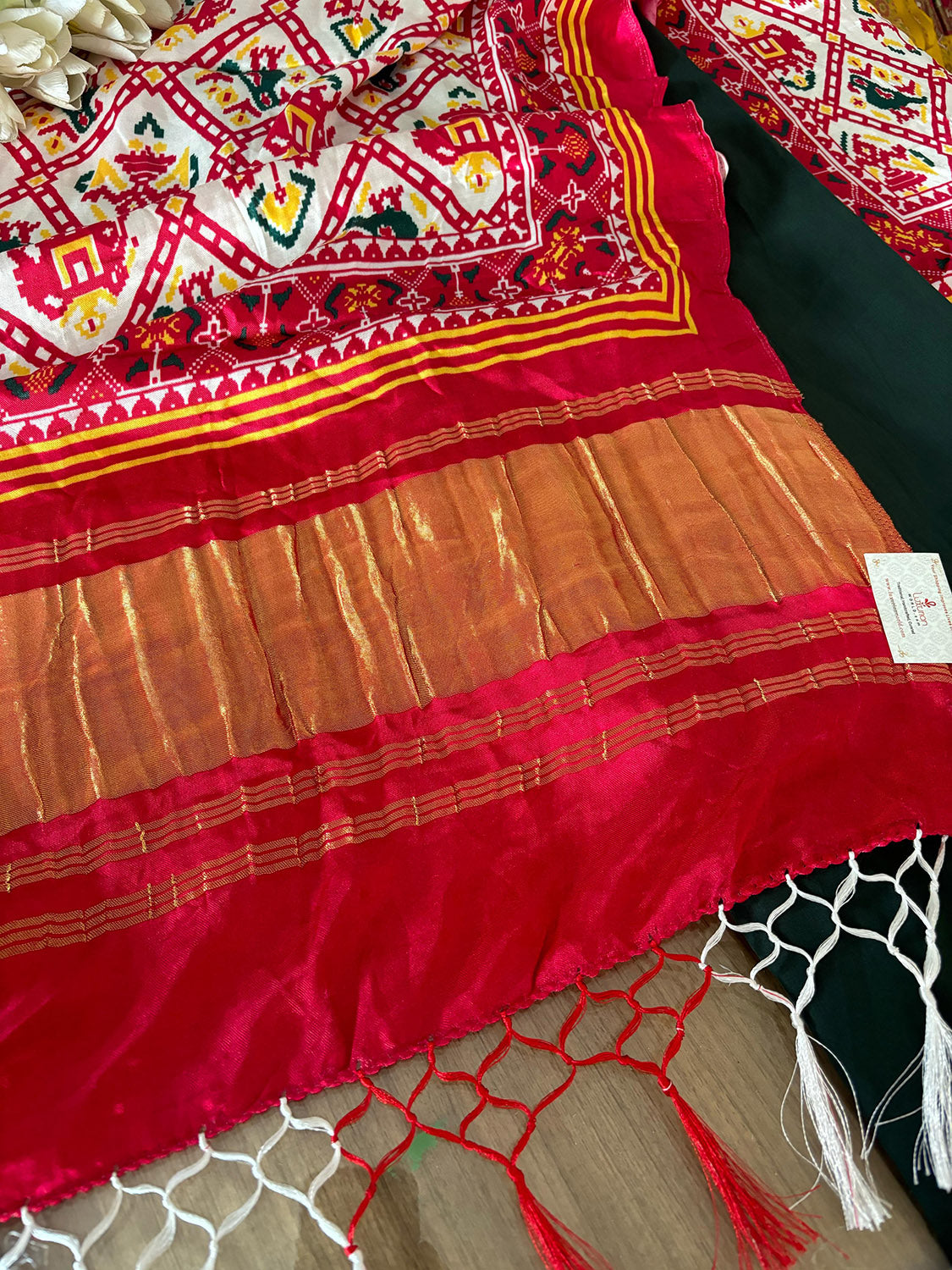 Green Plain Silk Suit With Pink Digital Printed Patola Design Modal Silk Dupatta - Luxurion World