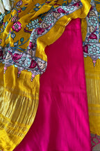Pink Plain Silk Suit With Yellow Digital Printed Patola Design Modal Silk Dupatta - Luxurion World