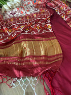 Maroon Plain Silk Suit With Multicolor Digital Printed Patola Design Modal Silk Dupatta - Luxurion World