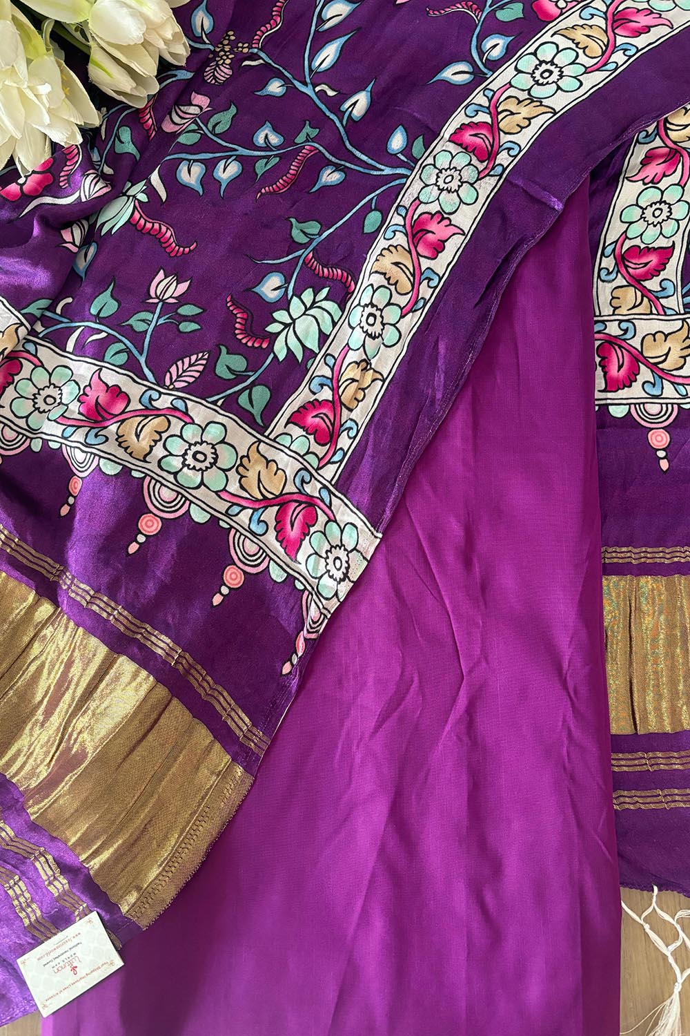 Stunning Purple Plain Silk Suit With Purple Digital Printed Patola Design Modal Silk Dupatta - Luxurion World