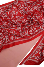 Pink Plain Silk Suit With Hand Embroidered Kantha Pure Bangalore Silk Dupatta - Luxurion World