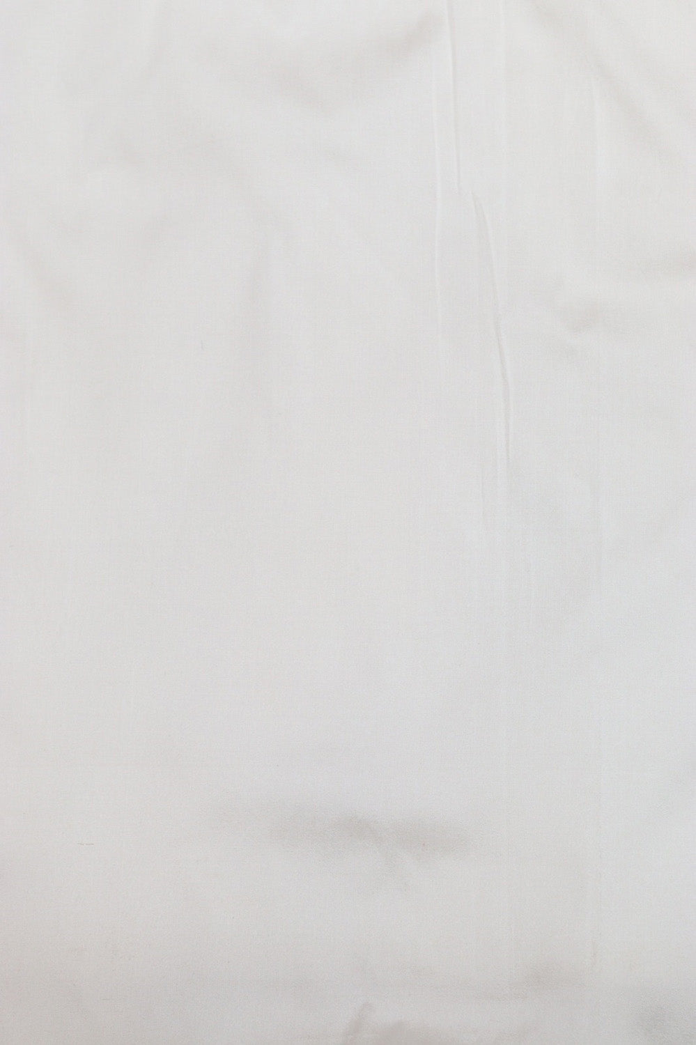 White Plain Silk Suit With Hand Embroidered Kantha Pure Bangalore Silk Dupatta - Luxurion World