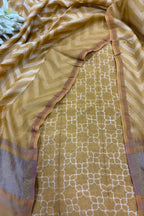Yellow Shibori Cotton Silk Suit Set — Tie-Dye, Festive & Formal