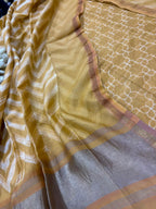 Yellow Shibori Cotton Silk Suit Set — Tie-Dye, Festive & Formal