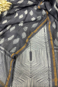 Grey Shibori Cotton Silk Suit Set — Tie-Dye, Formal & Festive