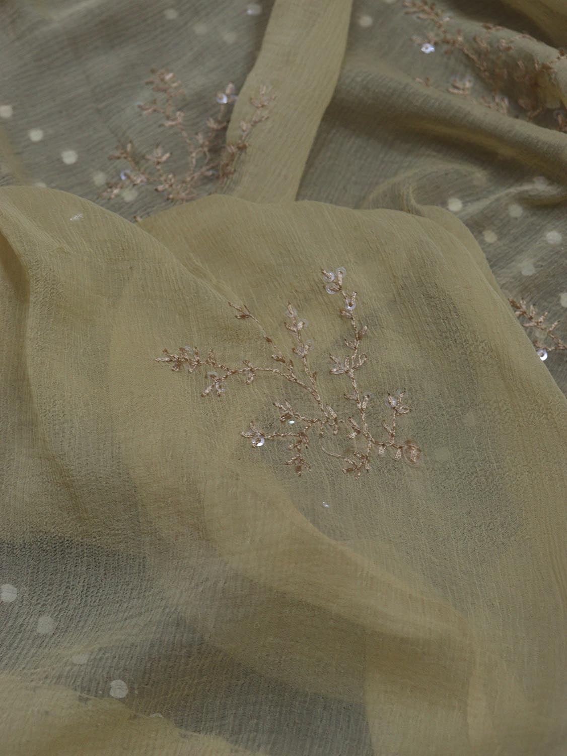 Shine in Style: Maroon Georgette Suit with Foil Mirror & Golden Sequins Dupatta - Luxurion World