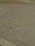 Shine in Style: Maroon Georgette Suit with Foil Mirror & Golden Sequins Dupatta - Luxurion World